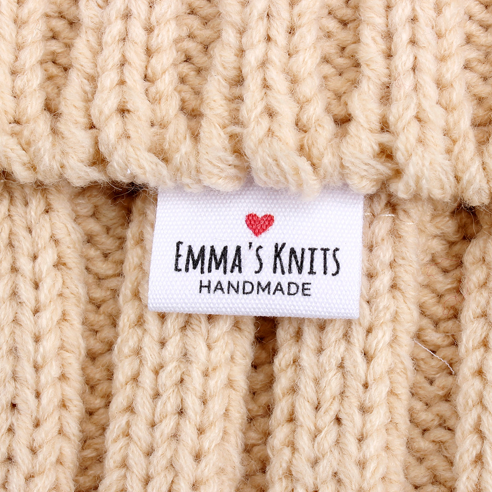 

Custom Sewing label, Logo or Text - fold Tags, Personalized Brand , Printing Labels, Sew on Label (MD3089)