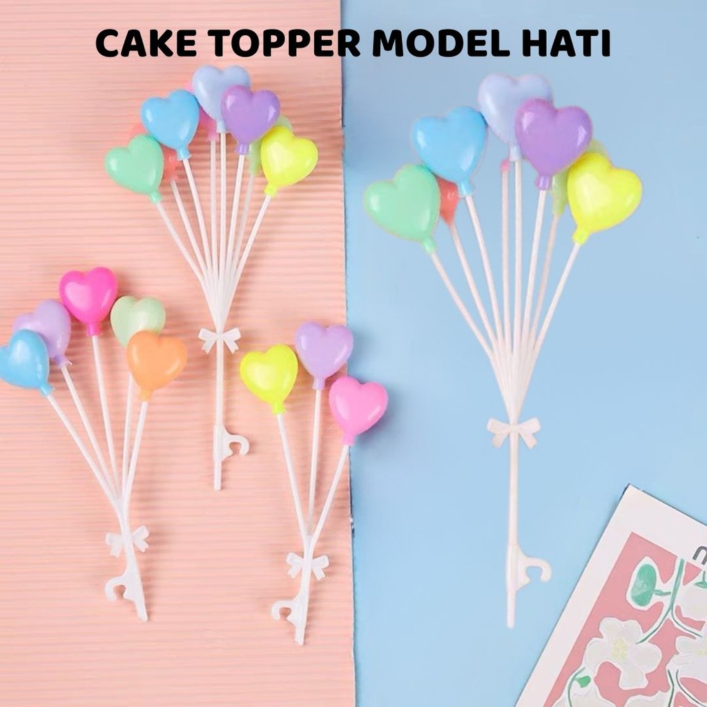 

[MODEL HATI] Hiasan atas kue Cake Top Ball Topper Kue Bentuk Hati Hiasan Dekorasi Kue Ulang Tahun