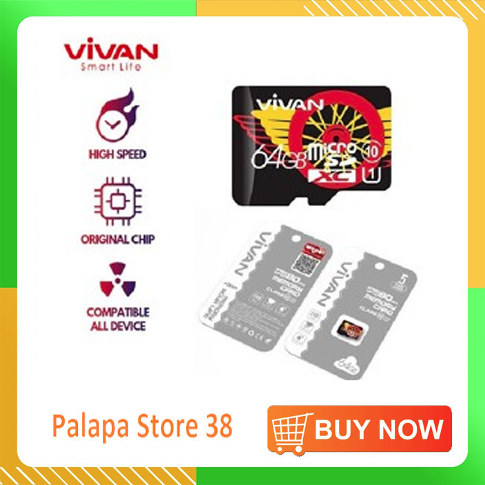 PLP - Memory Card Micro SD Card VIVAN 64GB Class 10 MC Memori SDHC MMC 64 GB