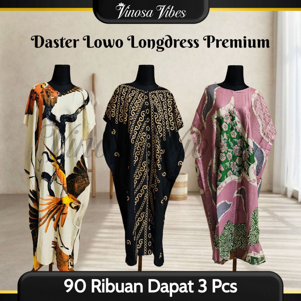 PAKET RESELLER DASTER PREMIUM SUPER HALUS LOWO BATIK JUMBO PREMIUM SUPER TEBAL / LONGDRESS PANJANG