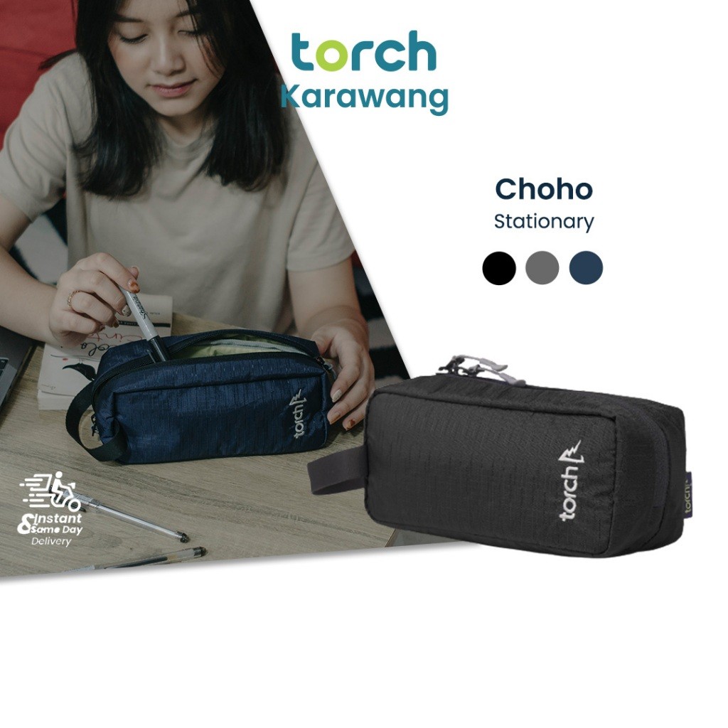 

KlikIniAja TORCH Choho Pouch Alat Tulis Perlengkapan Sekolah Kosmetik Tempat Pensil Souvenir Anti Air - Packing Organizer Pouch