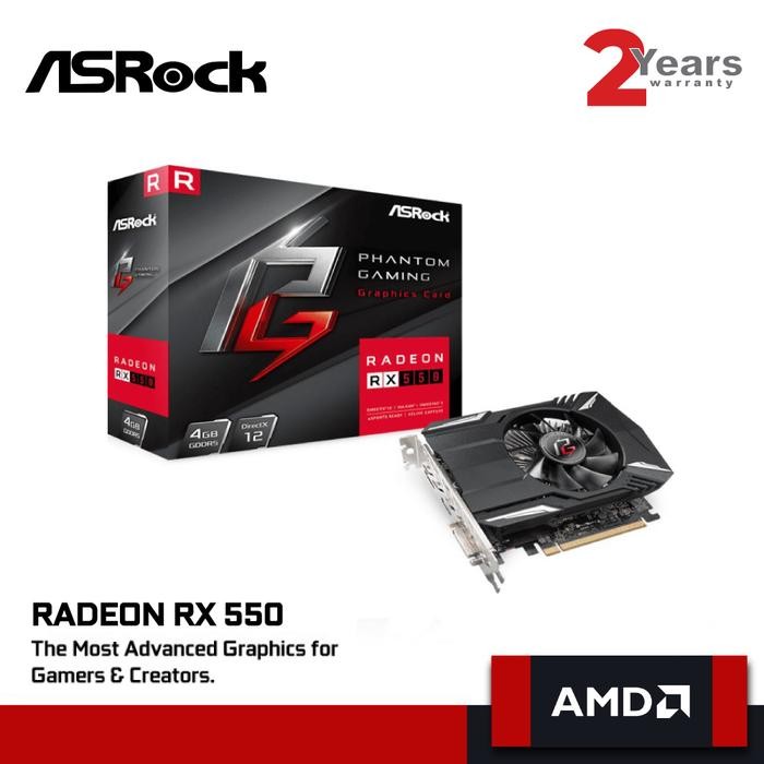 ASROCK Phantom Gaming Radeon RX550 4G | RX 550 4GB