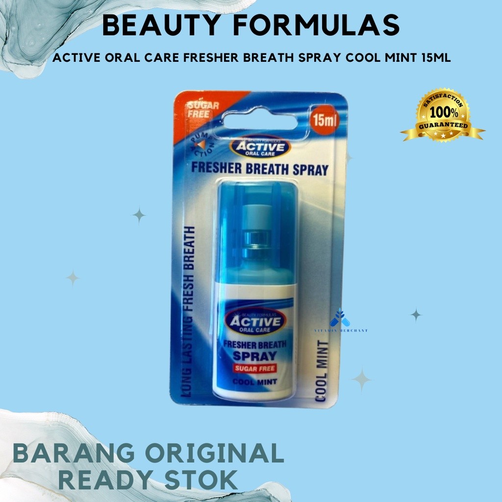 Beauty Formulas Active Oral Care Fresher Breath Spray Cool Mint 15ml - vm2