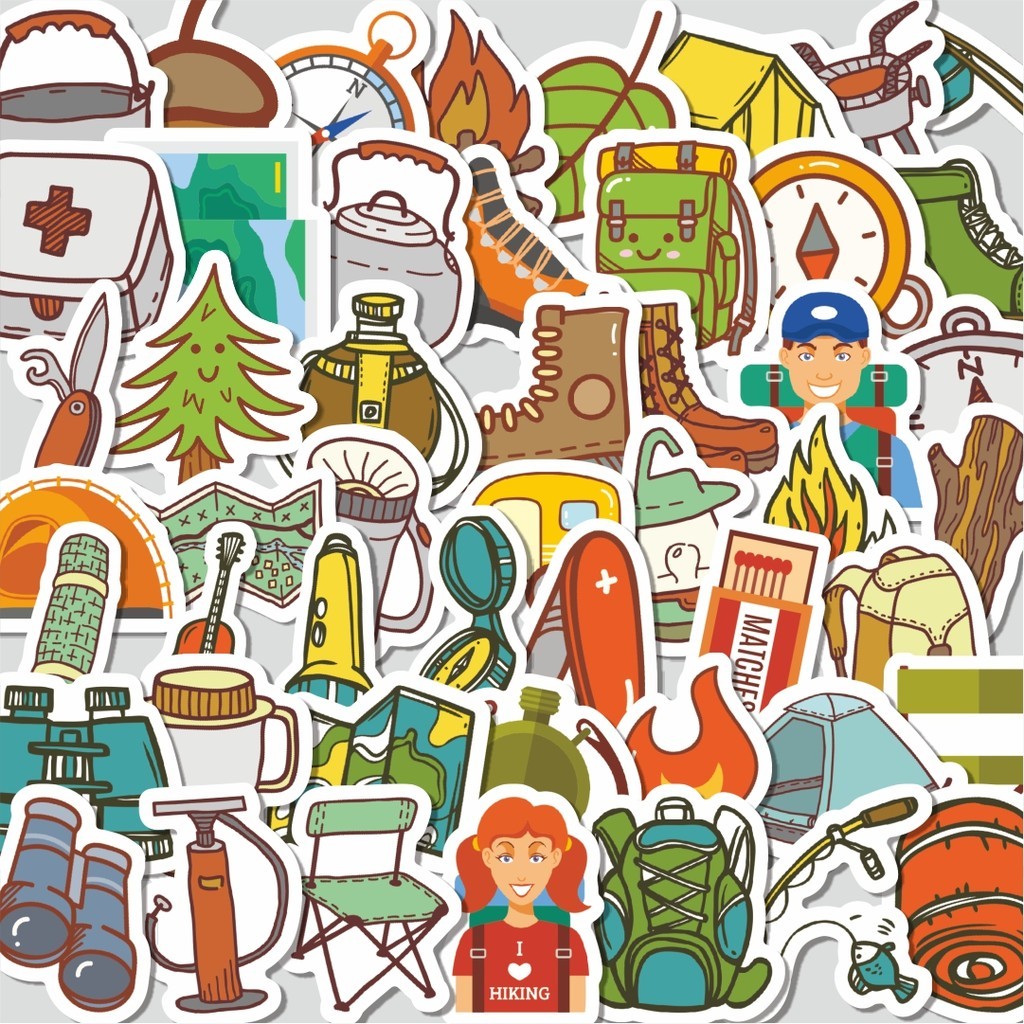 

Stiker Cutting Pack Stiker Mobil Hiking Camping Travel Petualangan Isi 100Pcs Series Aesthetic Lucu Keren Untuk Koper Bahan Vynil