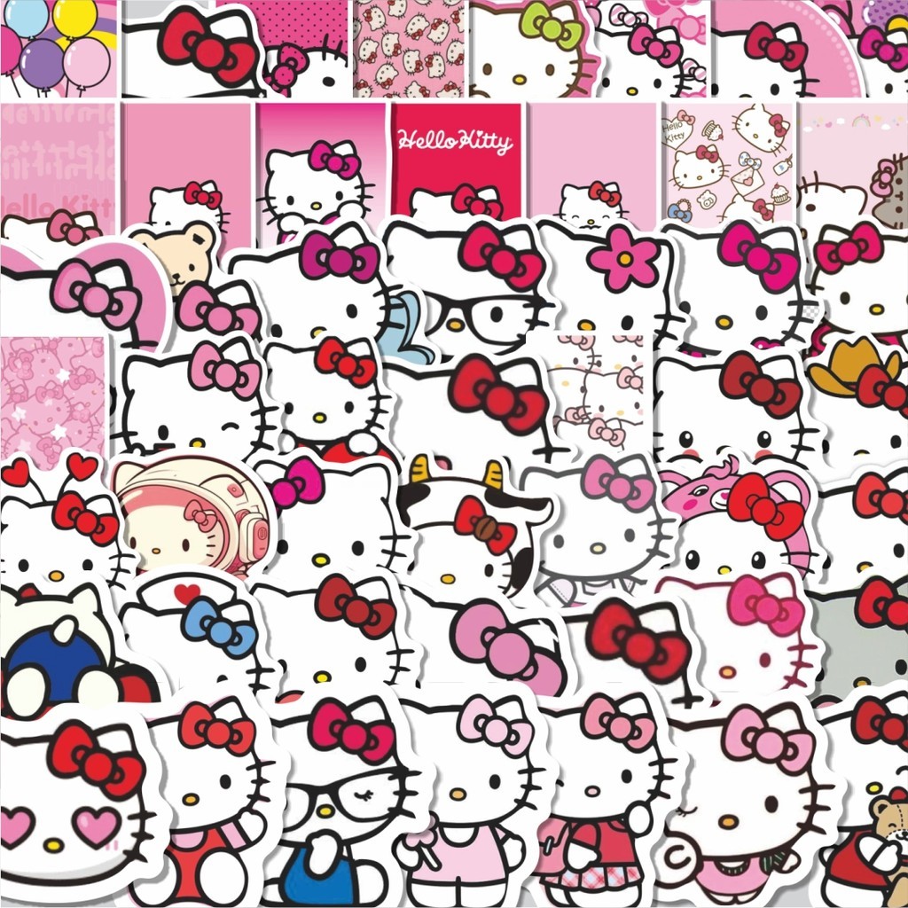 

Stiker Cutting Pack Stiker Kartun Hello Kitty Isi 100Pcs Series Aesthetic Lucu Keren Untuk Koper Bahan Vynil