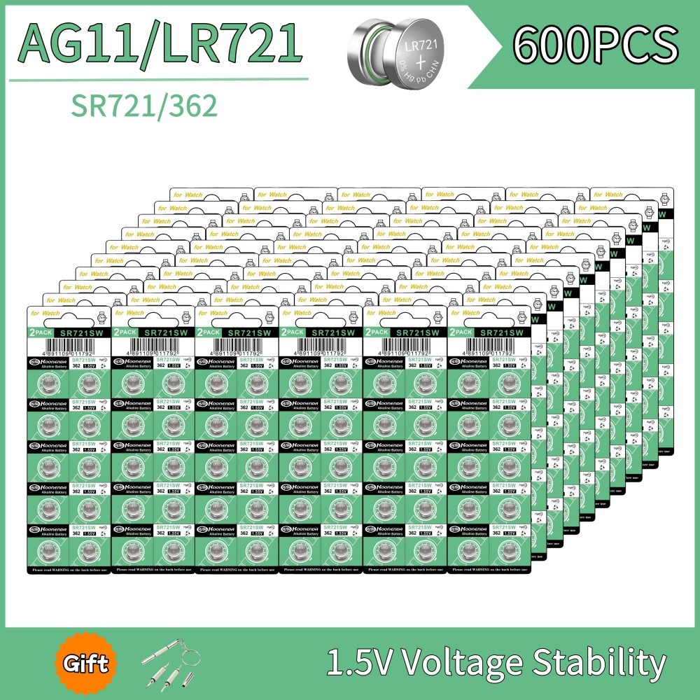 100-600PCS AG11 SR721SW 362 361 162 High Capacity 1.55V Button Coin Cell Watch Battery for Watch Toy