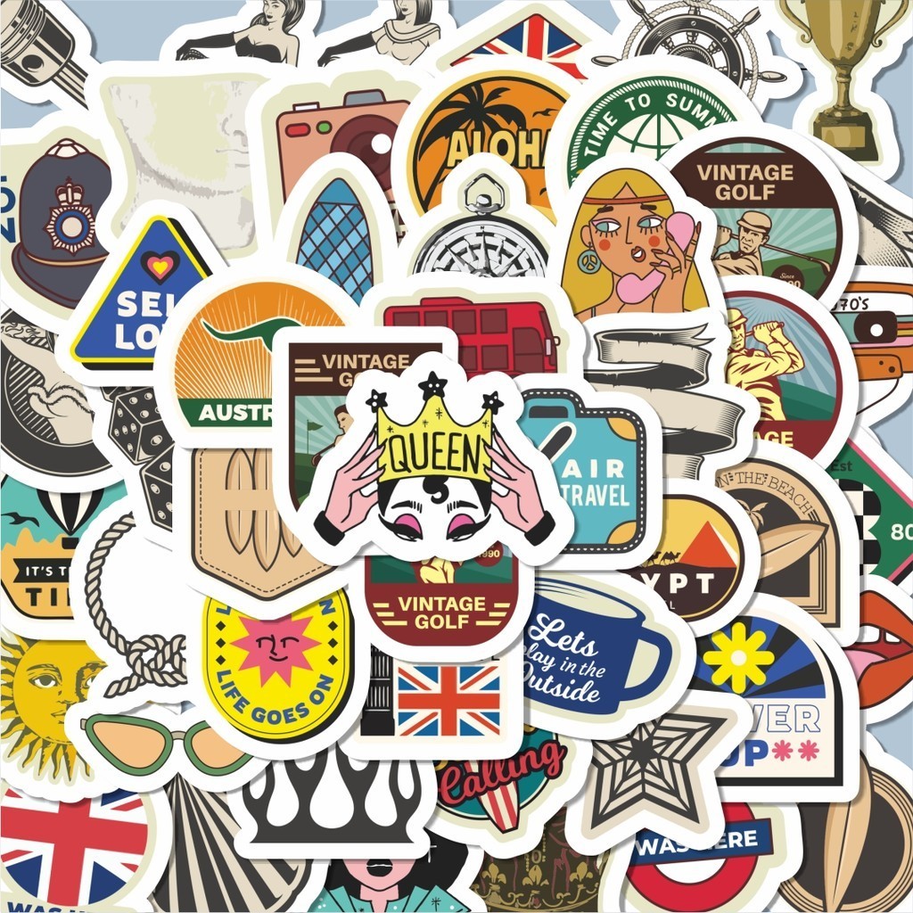 

100PCS Lucu Sticker Kartun Gaya Eropa Dan Amerika Stiker Aesthetic Stiker Anti Air Stikers Berperekat Waterproof sticker decal buat Motor Helm Buku Journal Koper Casing HP Laptop Botol Minum Hadiah anak