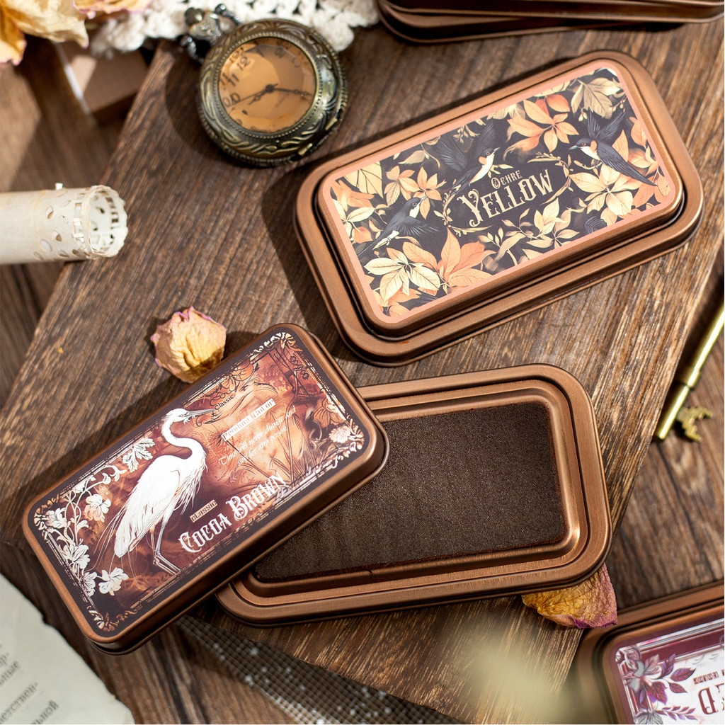 

Retro Gothic ink for DIY Crafts Scrapbooking Ink Pads Rubber Wooden Stamps Paper Inkpads Paper Decor Stationery School Supplies