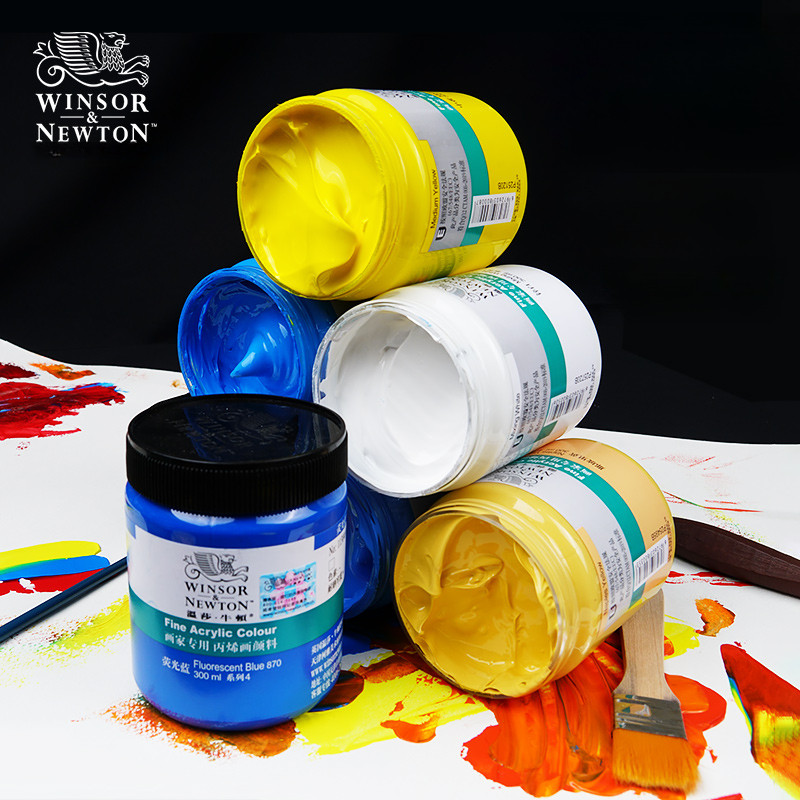 

WINSOR & NEWTON Acrylic Paint 300ml/Bottle Waterproof Sunscreen No Fading Wall Painting Hand-painted Textile Student Artist