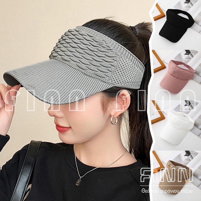 Finn - (COD) Topi Baseball Kosong Bahan Rajut Topi Wanita Jilbab Untuk Senam