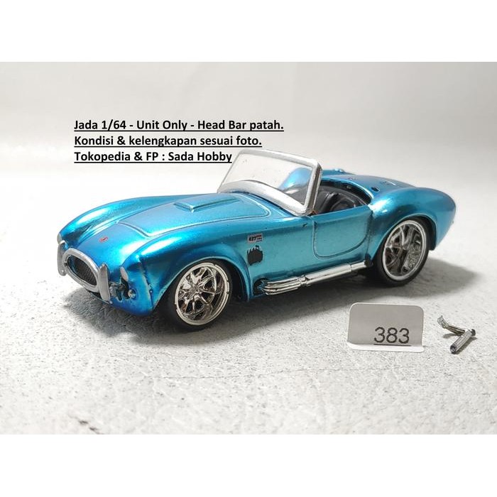 IP3... Diecast Jada Big Time Muscle 1/64 Ford Shelby Cobra Biru Unit Only Junk 2ND