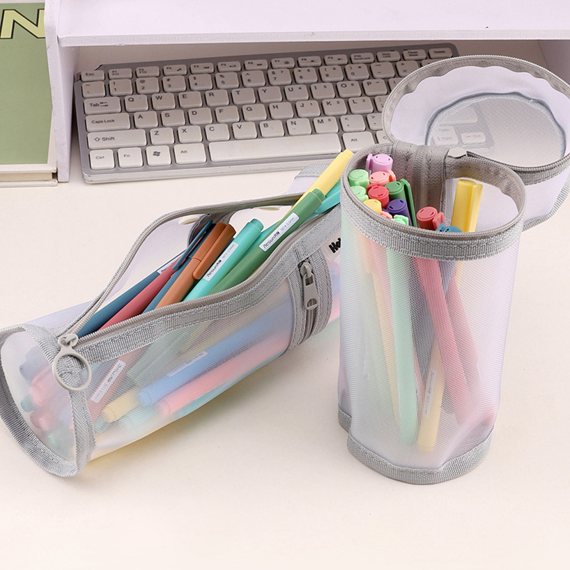 

Transparent Pencil Case Estuche Escolar Pencil Pouch Mesh Large Capacity Pen Holder School Supplies Trousse Pencil Case Girls