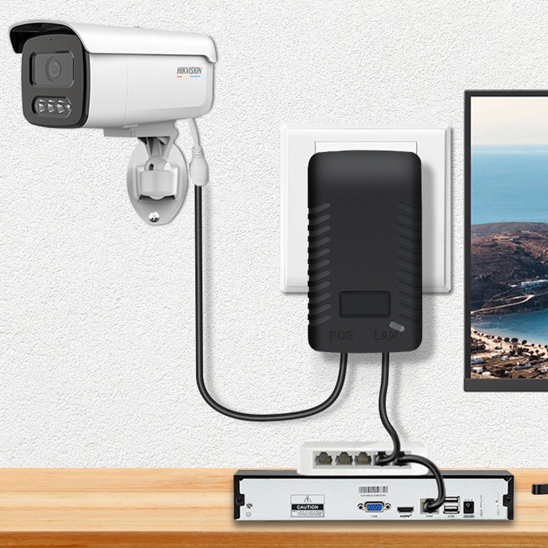 Adaptor POE LAN Injector DC 12V 1A 2A EU Plug Untuk Htb Netlink Totolink Tplink Media Converter Cctv