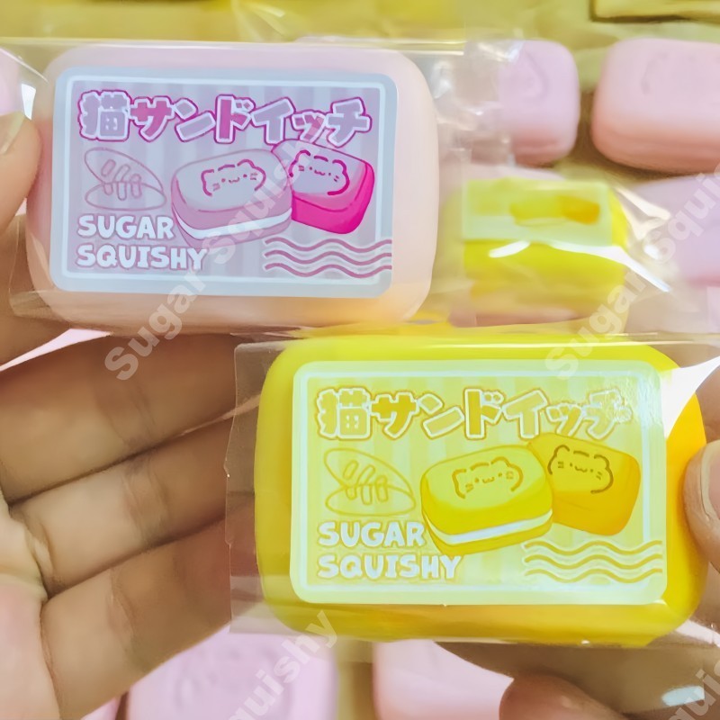 Sugar Squishy Tiny Cat Burger Slow Rising Squishy