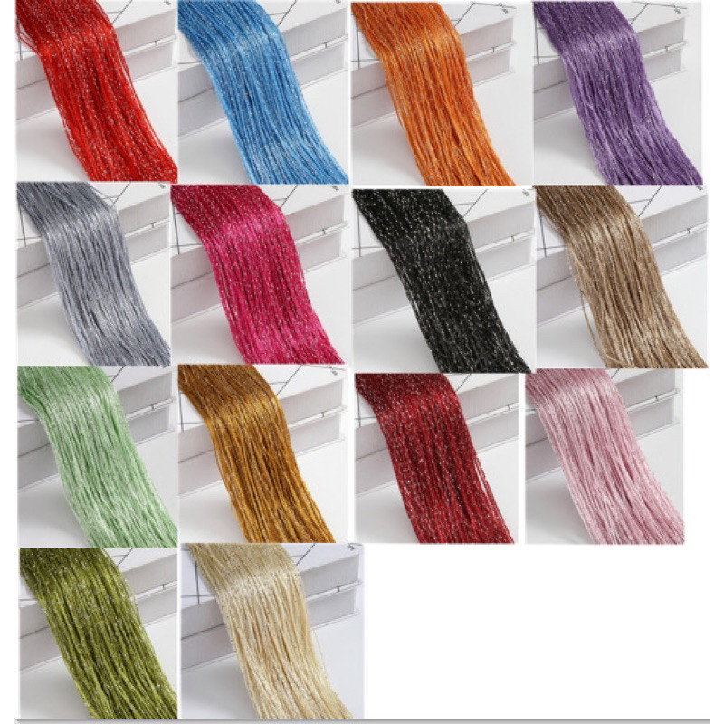 Tirai Benang Polos Dekorasi / Tirai Dekorasi / Tirai Benang Gliter / Tirai Pintu