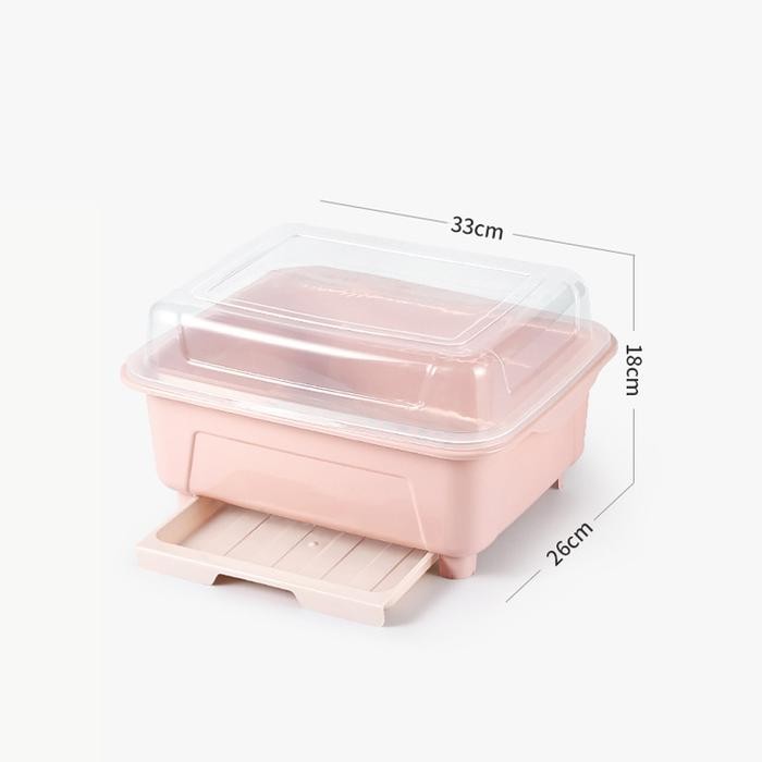 Terbaru Rak Piring / Rak pengering piring / Rak piring tertutup / penyimpanan piring basah / Rak Pir