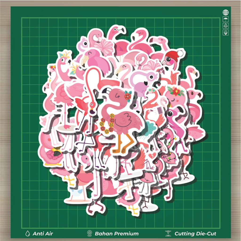 

HOT 50 PCS STIKER Stiker Hewan Burung Flamingo Stiker Fashion Cars Decal Dingin Kartu Album Custom Vinyl Anti Air- Sticker Aesthetic Buku Journal Koper Casing HP Tablet Laptop Helm Motor Botol Minum