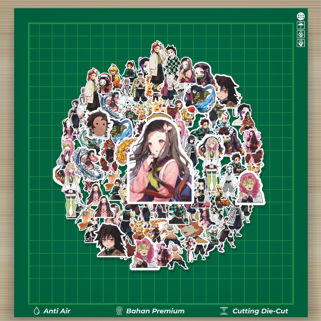 

HOT 50 PCS STIKER Stiker Anime Demon Slayer (Kimetsu no Yaiba) Stiker Fashion Cars Decal Dingin Kartu Album Custom Vinyl Anti Air- Sticker Aesthetic Buku Journal Koper Casing HP Tablet Laptop Helm Motor Botol Minum
