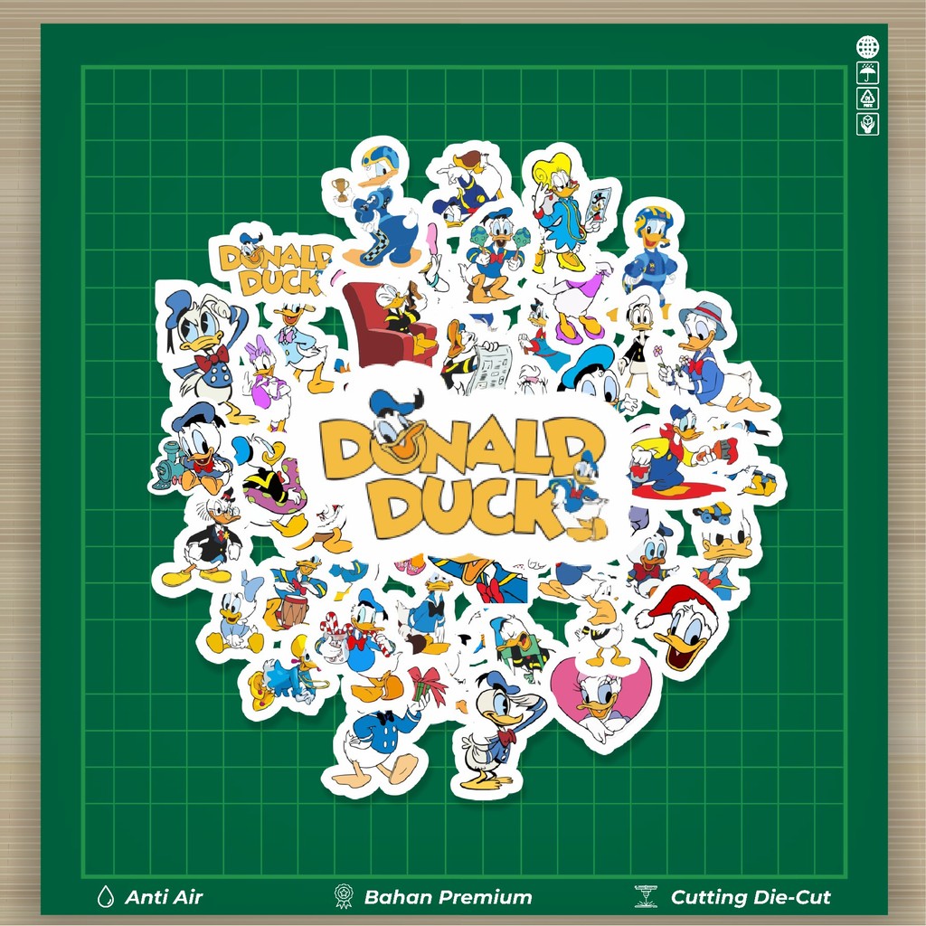 

HOT 50 PCS STIKER Stiker Kartun Donal Duck atau Donal Bebek Stiker Fashion Cars Decal Dingin Kartu Album Custom Vinyl Anti Air- Sticker Aesthetic Buku Journal Koper Casing HP Tablet Laptop Helm Motor Botol Minum