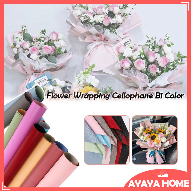 

Flower Wraping Double Colours / 20 Lembar Flower Wrapping Paper/Paper Bi Color Cellophane