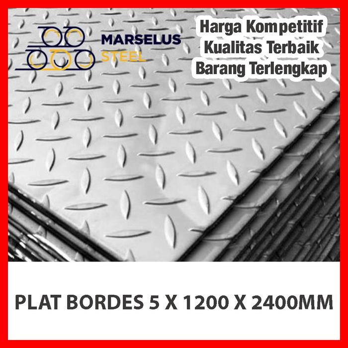 Plat Bordes Besi 5 x 1200 x 2400 mm - Full Berkualitas SS400
