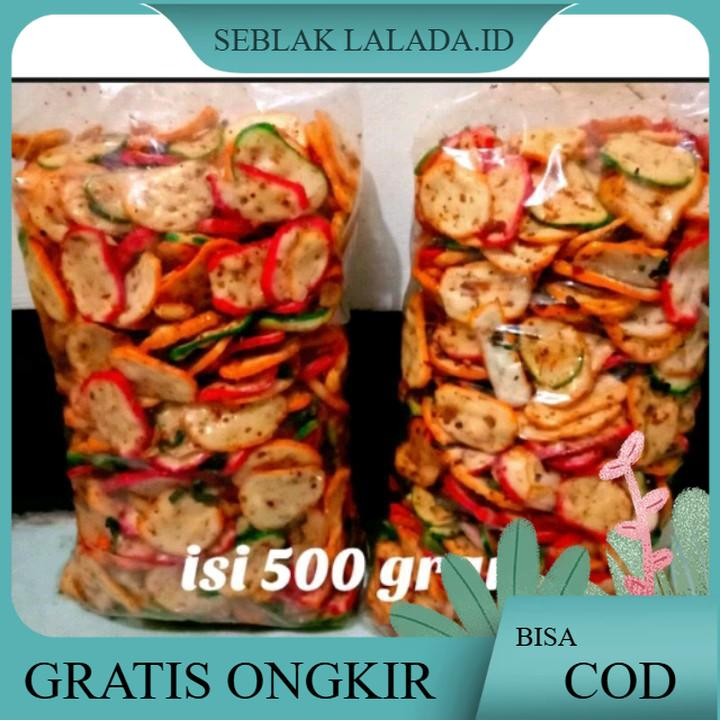 

[Beli Lokal] Seblak kerupuk bawang Extra pedas Daun jeruk isi 500 gram cemilan instan Food Snacks Goreng Snack Kering