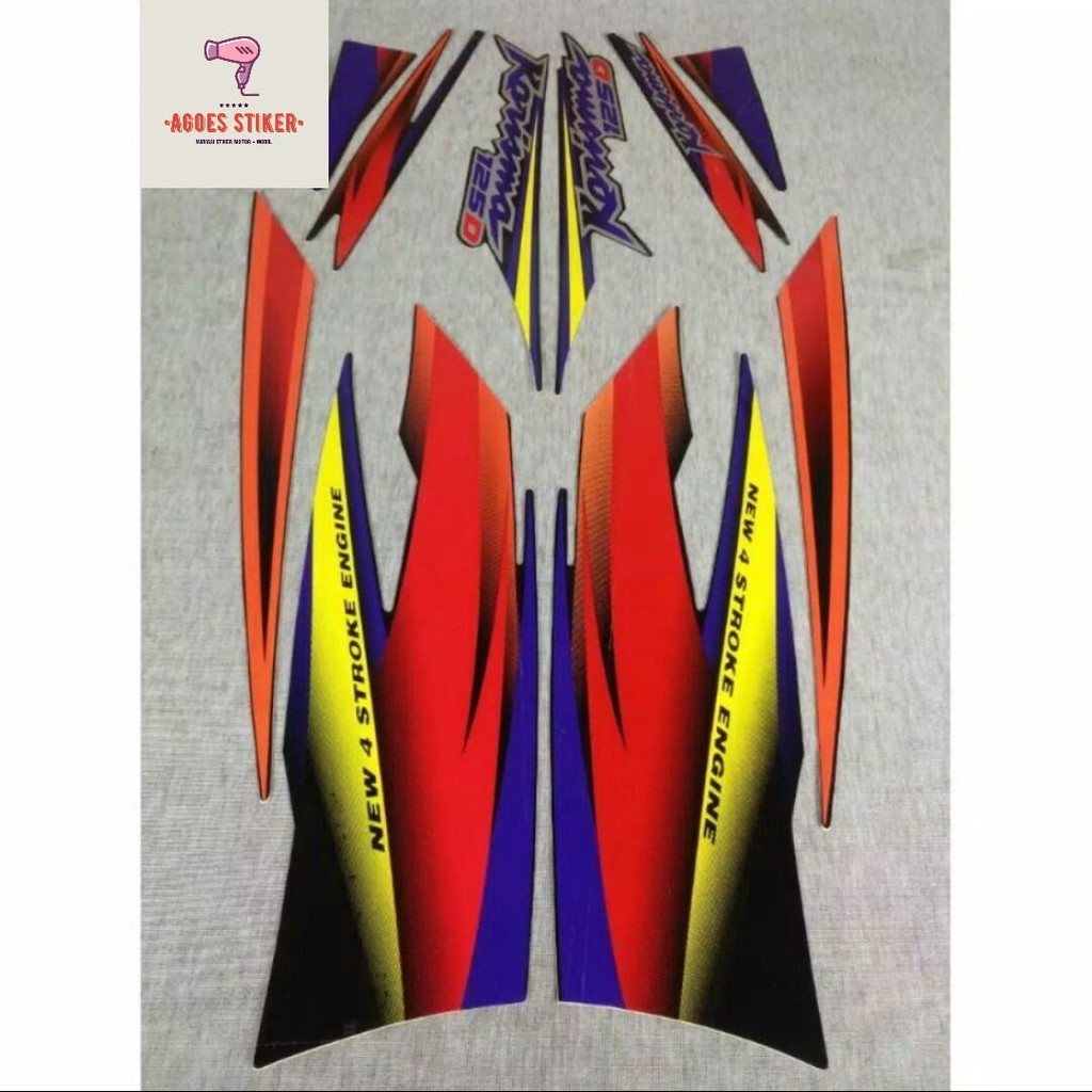 Striping Ori body Honda Karisma 125D 2002 2003 stiker bawaan original bodi honda karisma x 125 d