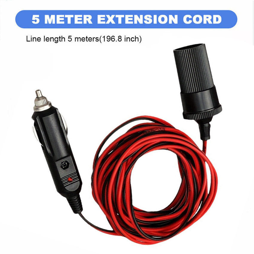 OneKlik - Charger Mobil 5 Meter Dual Port USB - Ekstensi Colokan Rokok Mobil