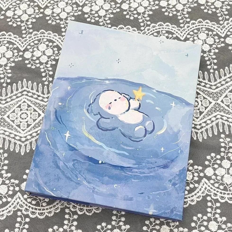 

IFFVGX Cute Dog A5 Binder Photocard Holder Kpop Idol Photo Album Photocards Collect Book Album for Photographs Kawaii Stationery