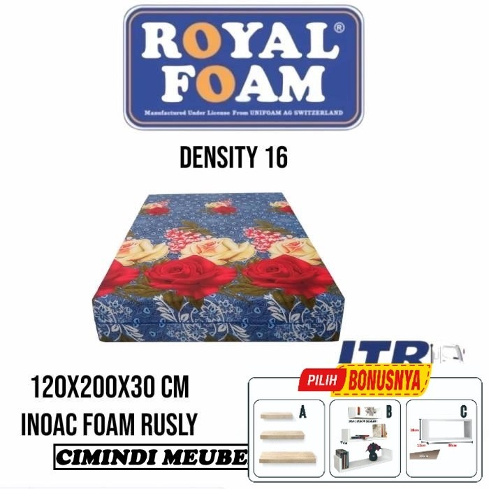kasur busa royal foam 120x200x30 cm garansi 5 tahun