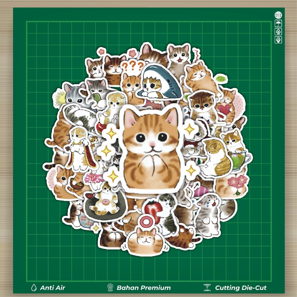 

HOT 50 PCS STIKER Stiker Kawaii Kitten [Kucing] Stiker Fashion Cars Decal Dingin Kartu Album Custom Vinyl Anti Air- Sticker Aesthetic Buku Journal Koper Casing HP Tablet Laptop Helm Motor Botol Minum