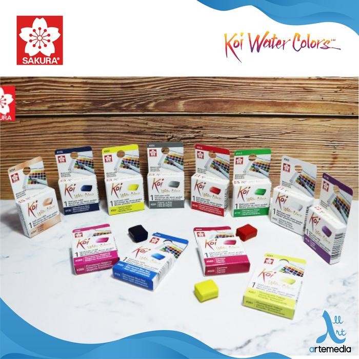 

Cat Air Sakura Koi Watercolor Half Pan Refill - 02 - EMERALD GREEN