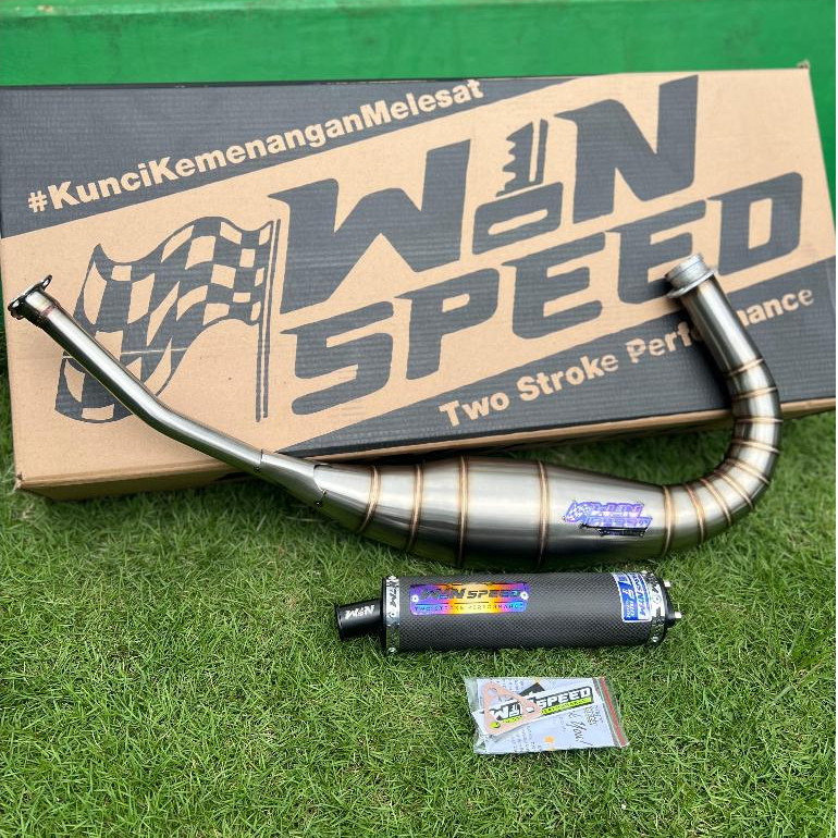 Knalpot full set  Rx-king carbon plain doff catur  glossy  Win Speed Original Stanlis Pres