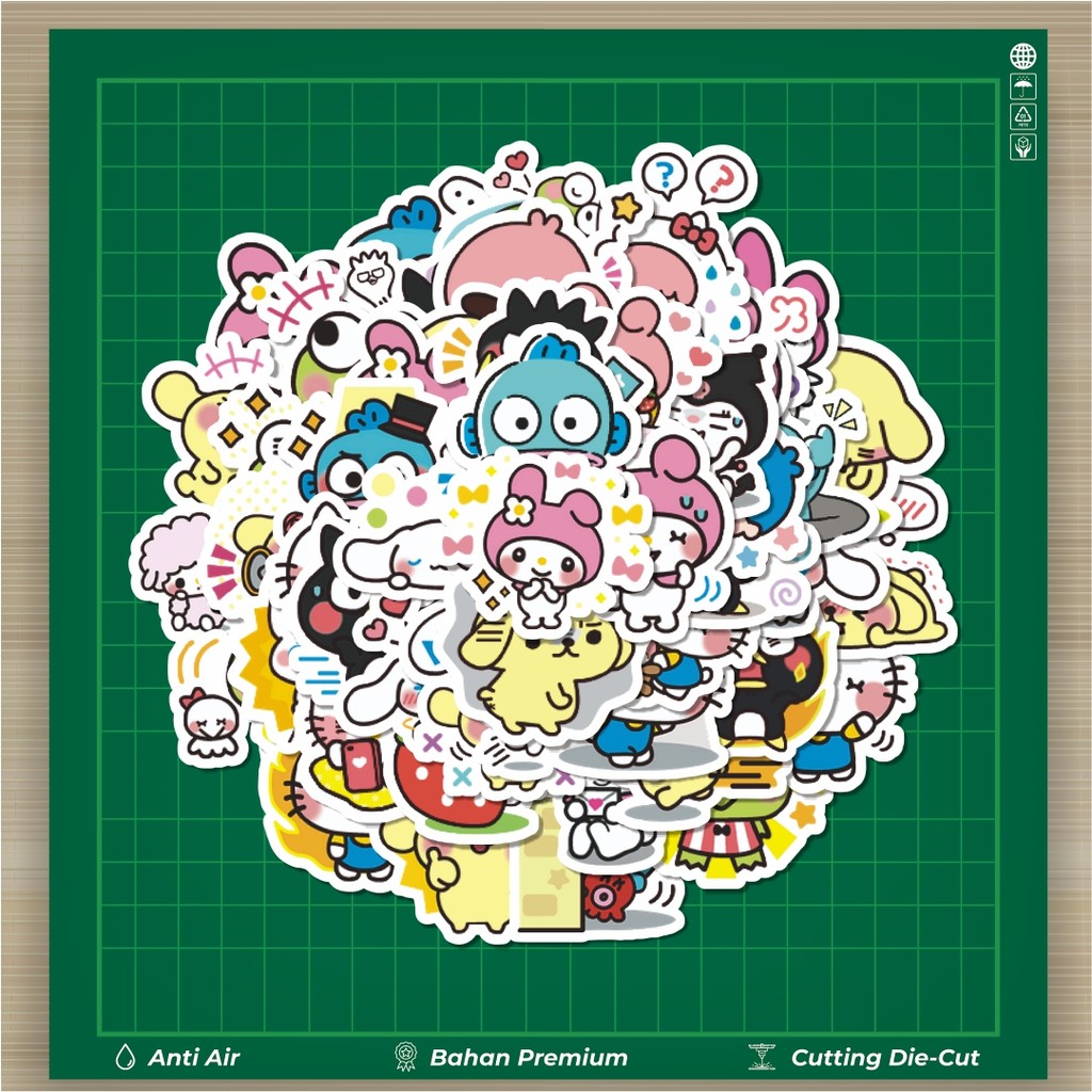 

HOT 50 PCS STIKER Stiker Sanrio Cartoon Stiker Fashion Cars Decal Dingin Kartu Album Custom Vinyl Anti Air- Sticker Aesthetic Buku Journal Koper Casing HP Tablet Laptop Helm Motor Botol Minum