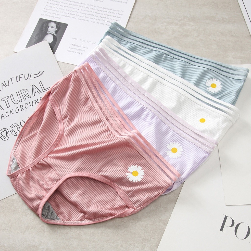 CUCI GUDANG CD693 Celana dalam Wanita One Piece Mulus Motif bunga daisy