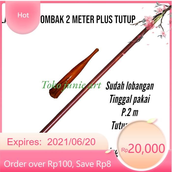 Gagang Tombak Warangka Landeyan 2 meter Plus Tutup Warangka LR10