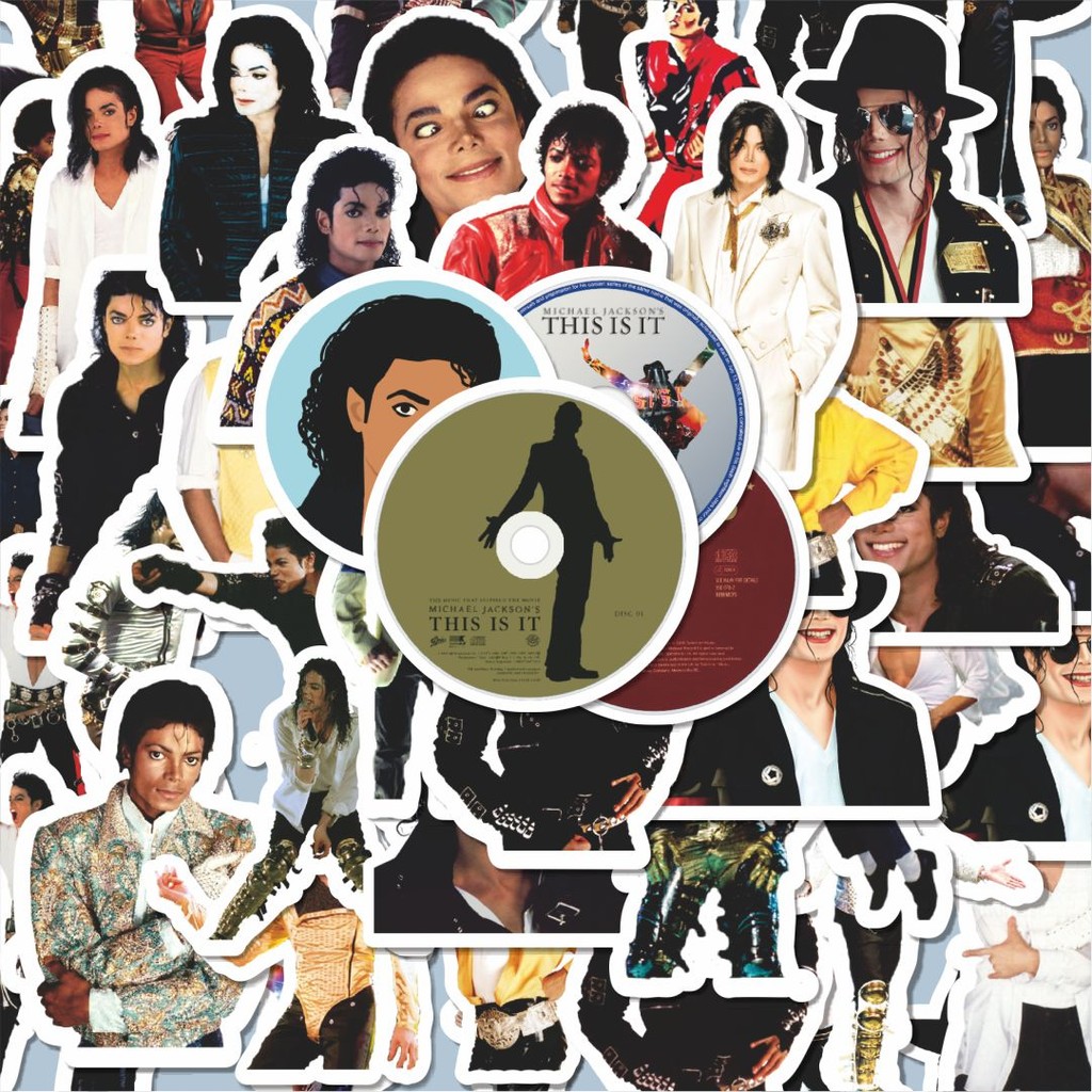 

100PCS Lucu Stiker Michael Jackson Stiker Aesthetic Stiker Anti Air Stikers Berperekat Waterproof sticker decal buat Motor Helm Buku Journal Koper Casing HP Laptop Botol Minum Hadiah anak