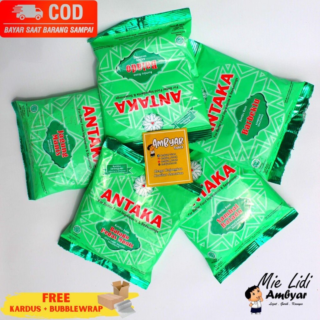 

BUMBU TABUR INSTANT / BUMBU MASAK / BUMBU MASAKAN / BUMBU TABUR ANEKA RASA SERBA GUNA ANTAKA 100 GR