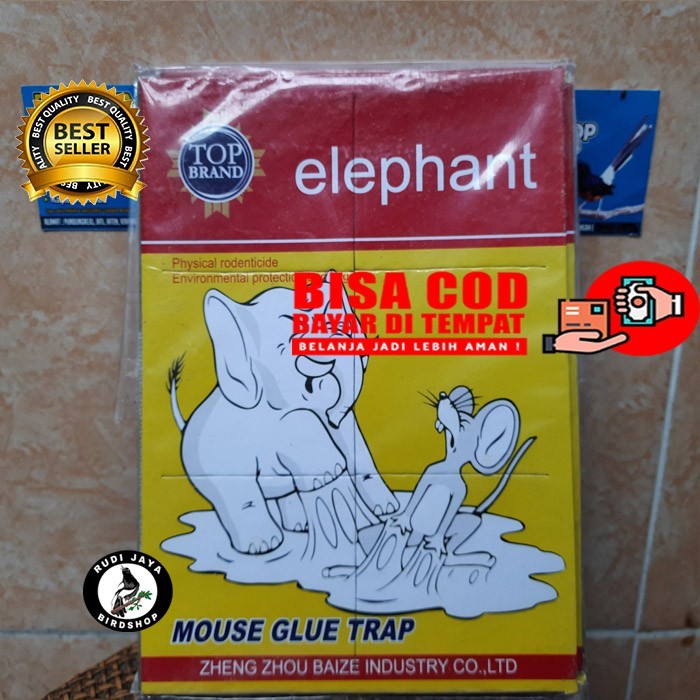 SEDIA LEM TIKUS BENTUK PAPAN CAP ELEPHANT GAJAH SUPER LENGKET TIKUS LANGSUNG NEMPEL TINGGAL PAKAI