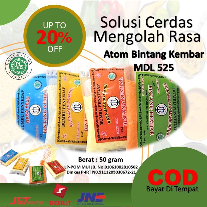 

BINTUNG - Bumbu Masak Dapur Bubuk Tabur Instan Penyedap Aneka Rasa Balado Pedas Kemasan 5 gram