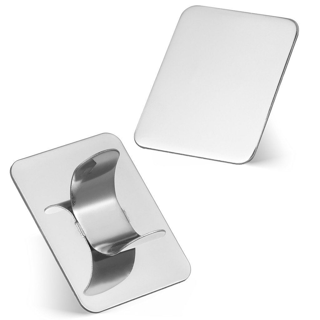 

2 Pcs Mini Square Block Nail Ring Stainless Steel Palette Manicure Spatula Beauty Supplies For Professional Salon Use