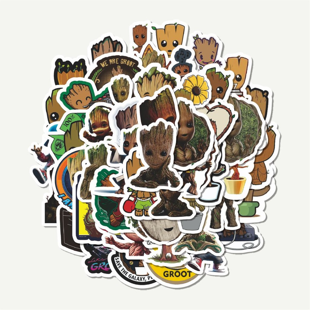

Sticker Pack Stiker Groot Series 2 Marvel Superhero | Sticker TUMBLR | Stiker LAPTOP KOPER HELM