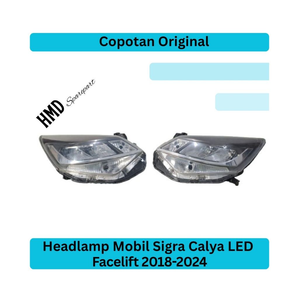 Lampu Depan Headlamp Mobil Sigra Calya Facelift LED Copotan Original 2018-2024CO