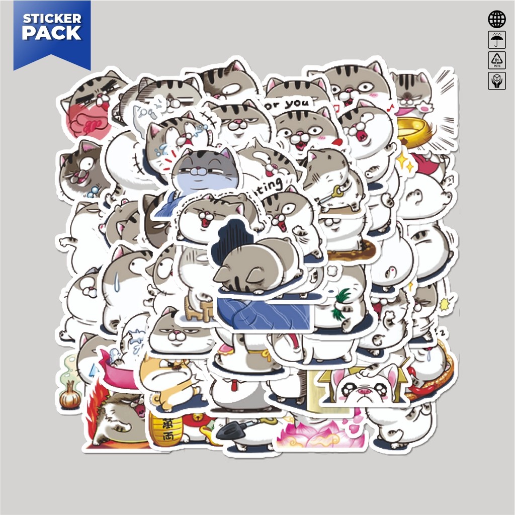 

[100PCS]Stiker Pack Stiker Kawaii Kittens Cats Pets [Anak Kucing Peliharaan] Aesthetic Vinyl Anti Air Dekorasi Sticker Laptop Buku Journal Koper Helm Casing HP Gitar Helm Skateboard