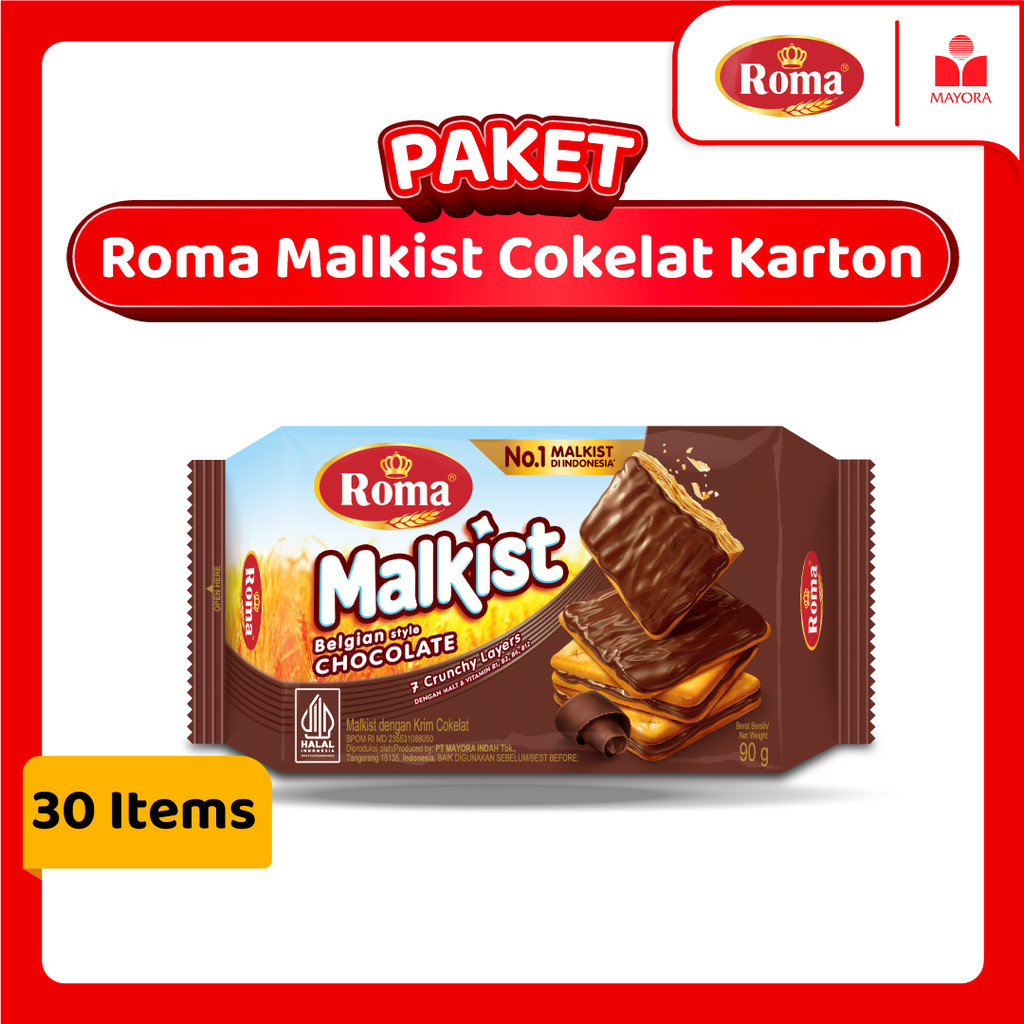 

Paket Roma Malkist Cokelat 90 Gram Karton