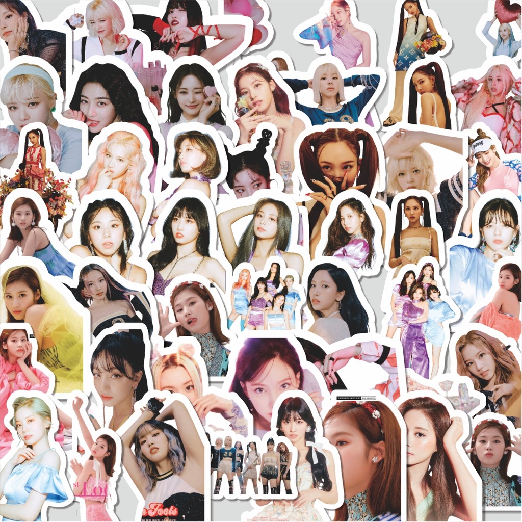 

Stiker Cutting Pack Stiker TWICE Album 1&2 Isi 100Pcs Series Aesthetic Lucu Keren Untuk Koper Bahan Vynil