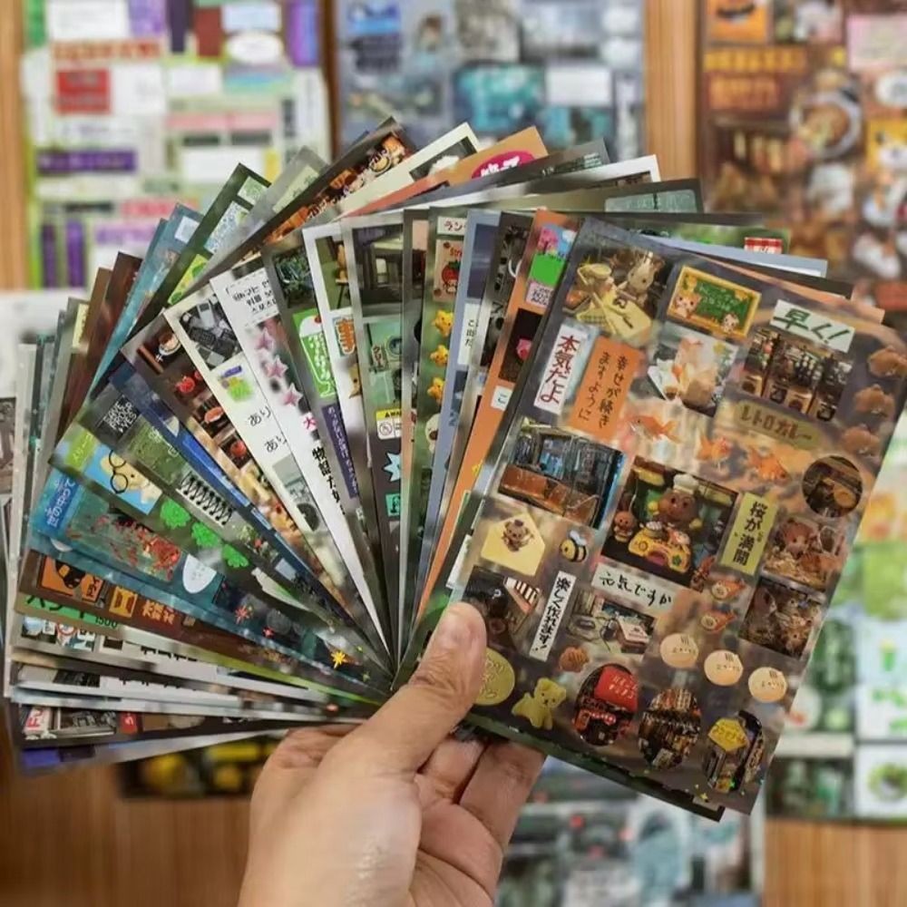 

30 Sheets/Piece Film Cutting Book Sticker Ancient DIY Scrapbook Decorative Stickers Manual Notebook Sticker