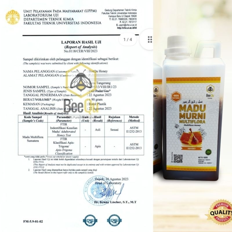 

JAMIN MURAH !!!Madu Hutan Nektar Multiflora Sumatra Murni Asli 100% Tanpa Campuran - BeeQu Honey(BISA LANGSUNG ORDER)
