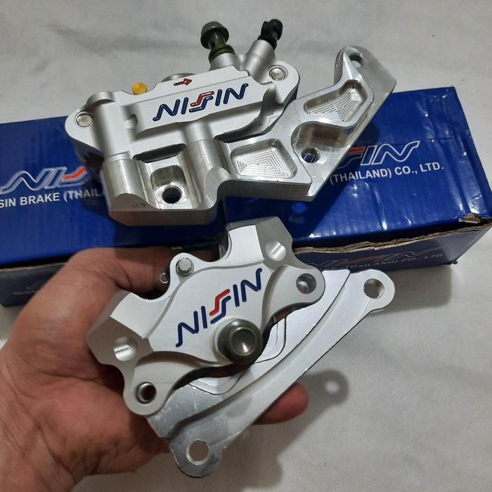 PAKETAN Murah~ Kaliper Monoblok 4Piston & Kaliper 2Piston Plus Breket Kaliper Depan & Belakang 1Set 