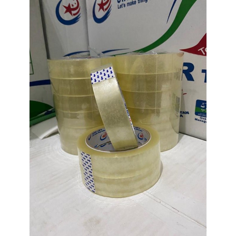 

New Lakban Bening Startape 24mm 72-100 Yard (Per Dus)Premium